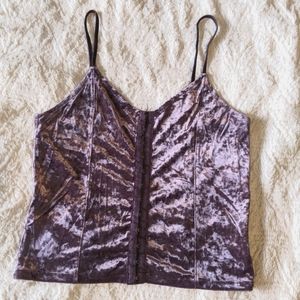 NWOT Stretchy Purple Velvet Tank